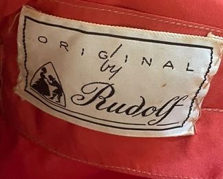 Label on the fabulous 1950's evening gown