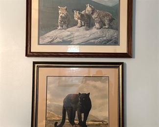 Charles Frace Limited Edition Print - “Three of a Kind” and  “Black Panther”