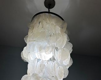 Large Entry Chandelier - Capeze Shell and Iron