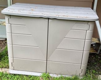 Outdoor plastic storage shed