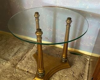 Beautiful gold and glass side table