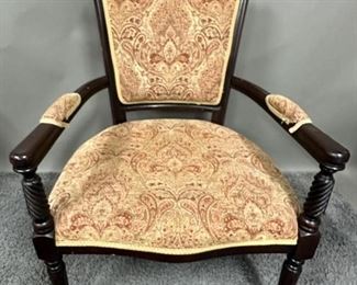 Embroidered Tapestry Upholstery Arm Chair
