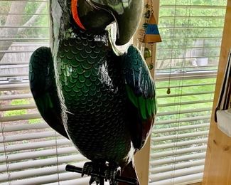 Sergio Bustmante Paper Mache' 66 Inches Tall on a Bronze Stand. Numbered and Signed 1/100