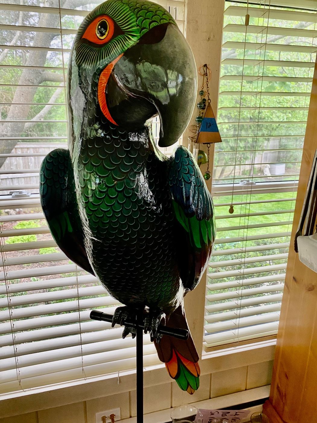 Sergio Bustmante Paper Mache' 66 Inches Tall on a Bronze Stand. Numbered and Signed 1/100