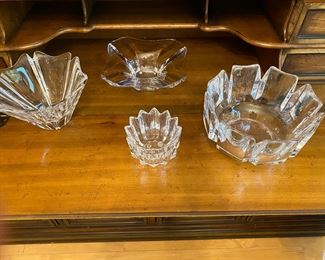 Orrefors Crystal, Signed, Centerpieces