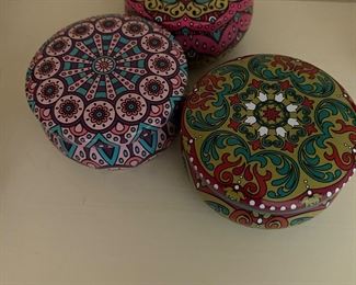 Mosaic Canisters with Candles