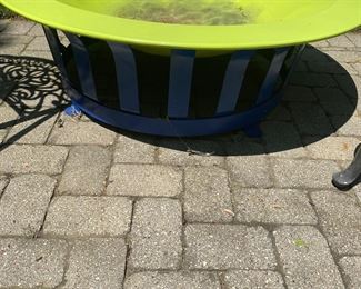 Chartreuse Planter, Bird Bath