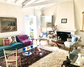 Very eclectic living room treasures