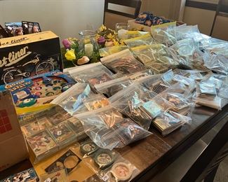 BASEBALL CARDS huge collection many loose cards many sealed packs