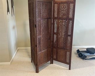 Carved wood screen