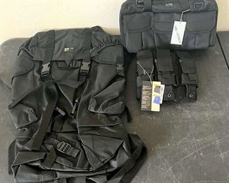 Multiple Sets of UTG Tactical Backpack MILForce Magazine Pouches