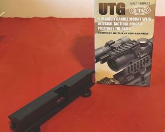 UTG Carry Handle Mount Intergral Tactical Rings  Trirails