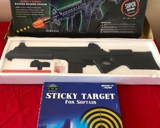 2 Airsoft Guns W Target Everblast Mdl4, Soft 368H