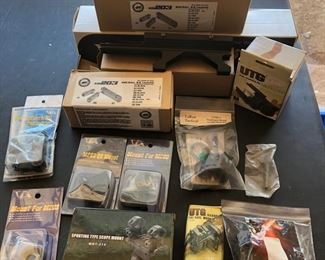 Large Assortment Of BB Launchers, Mounts, Rail Ring Sets