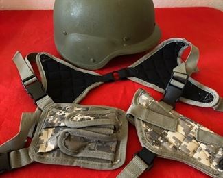 Military Style Helmet Horizontal Shoulder Holster