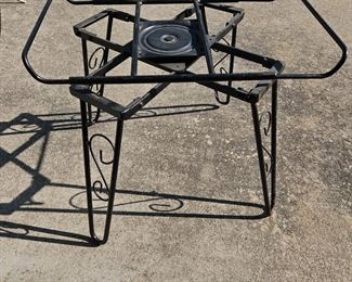 Neat old iron MCM TV stand