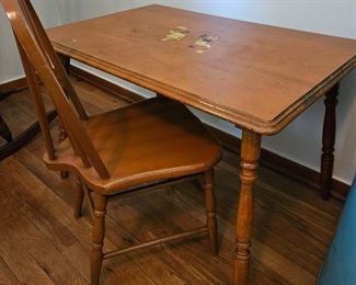 Child's table and chair