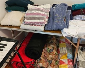 Women's clothes and sleeping bags