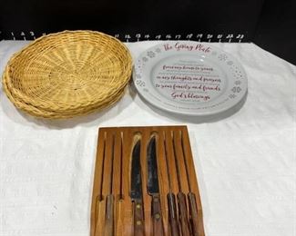 Plate liners, The giving plate and knives missing 2