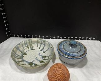 Hand thrown ceramic pieces