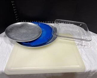 Cutting board and various platters