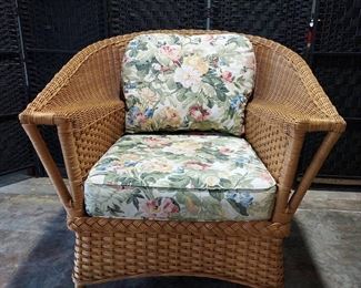 Henry Link Wicker Chair with Cushion