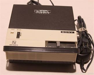 Sony O Matic Solid State Mini Reel Portable Player with Head Demagnitizer