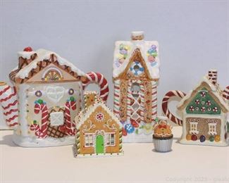 House of Lloyd Gingerbread House Teapot and Adorable Gingerbread Christmas Decor