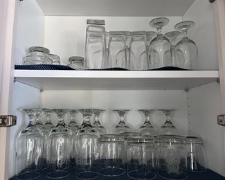 Assorted drinking glasses 