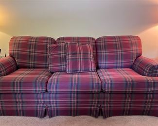 Comfortable Plaid Sofa 