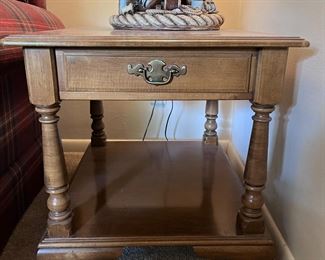 Hardwood end tables 