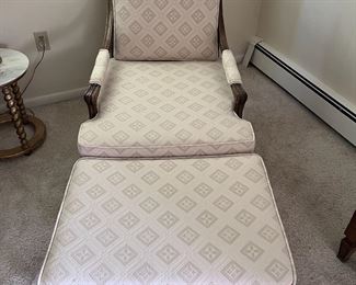 Georgian Style Chair and Ottoman 