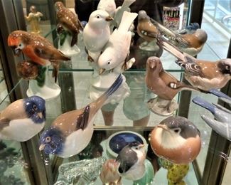 B & G, Royal Copenhagen and other porcelain birds