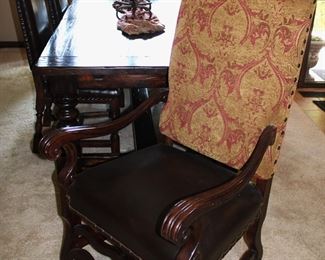 Highbacked, regal dining chairs (2)
