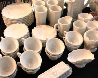 Milk glass dish set!