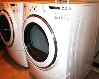 Whirlpool front load and washer and dryer are in excellent condition.