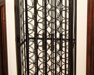 Iron Wine Rack with door.