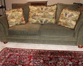 Matching sofa also with braided accents.  Very comfortable.