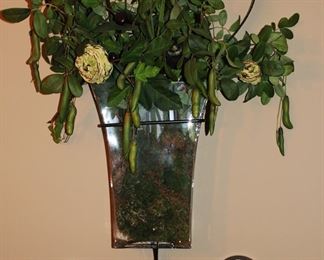 Iron decorative wall planter.