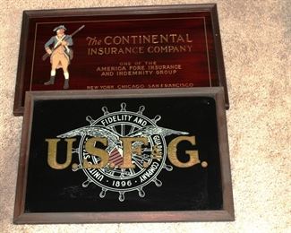 Antique Insurance Plaques