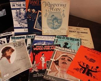 Antique and vintage sheet music