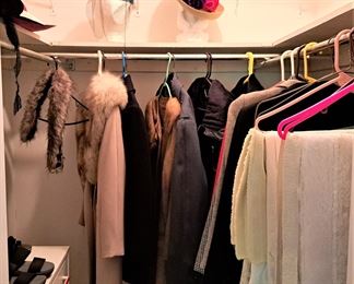 COATS, HATS, SHOES, TABLE CLOTHS, SHOE CABINET