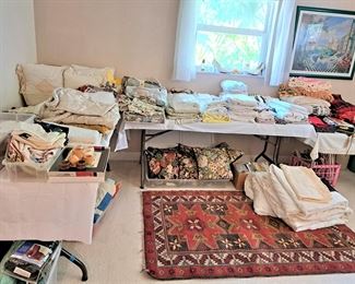 TOSS PILLOWS, SHEETS, PLACE MATS, NAPKINS, HANGERS, FRAMED ART