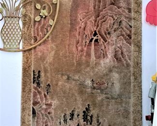 ORIETAL CARPET WALL HANGING, METAL ART