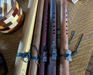 Native American flutes in different keys