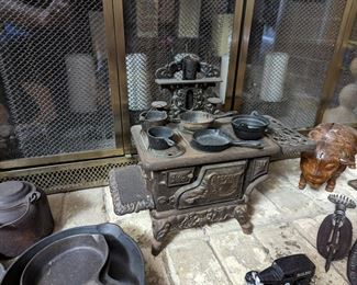 Antique child's stove miniature