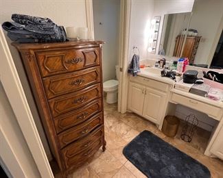 Lovely lingerie chest / dresser.
The fisheye affect is real on this picture… That piece is much thinner than it looks.   “It’s best to keep lovely things in a lovely place” say lovely people.