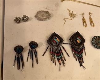 Some more sterling earrings and some more gold.