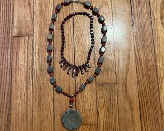 Lovely real cut stone necklaces 