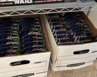 Boxes full of Star Wars Carded Action Figures - New in package